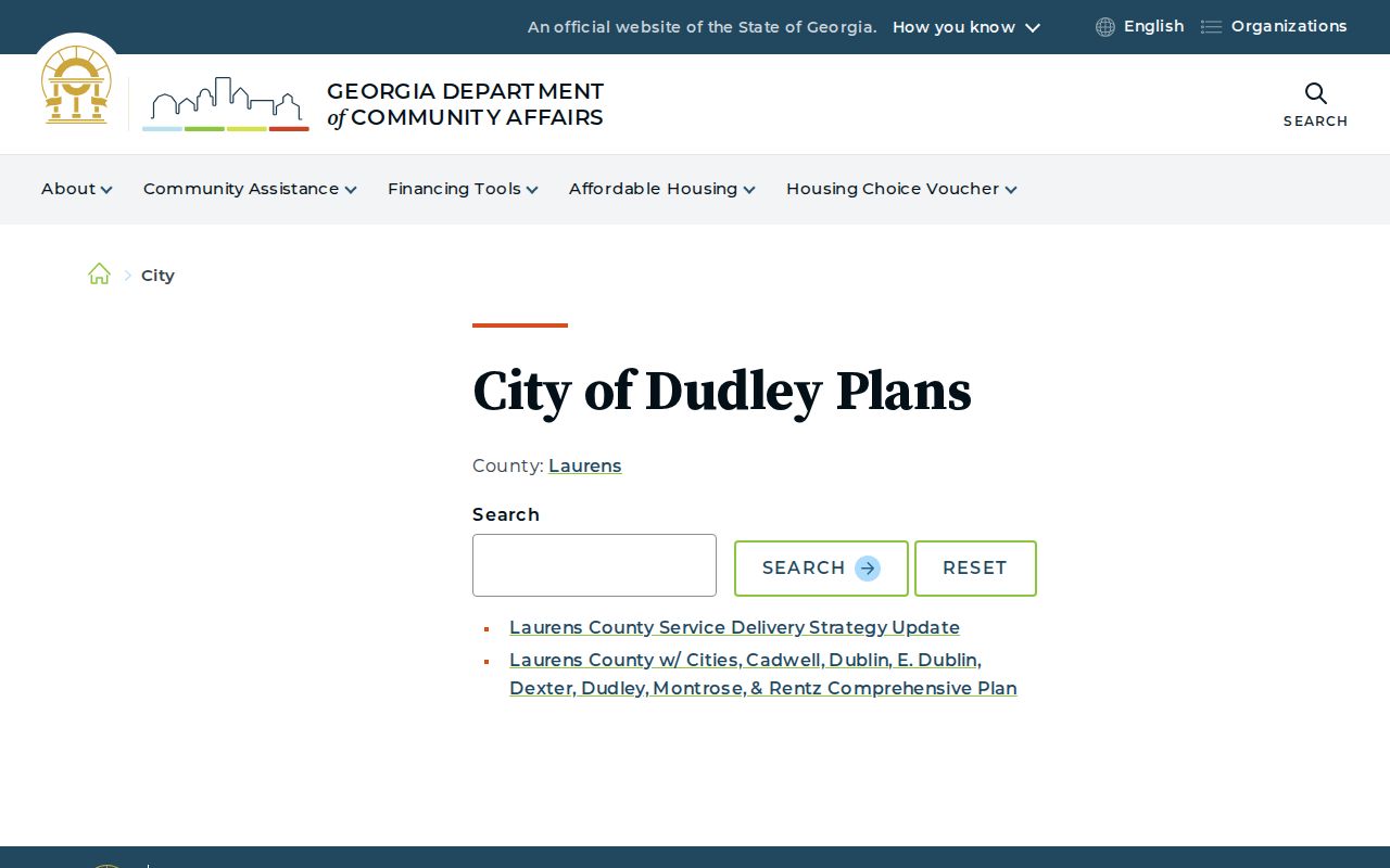 Dudley criminal records context from Georgia planning documents